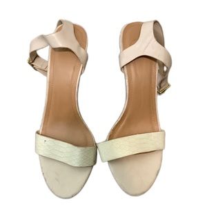 Delicious Off White Ankle Strap Heels